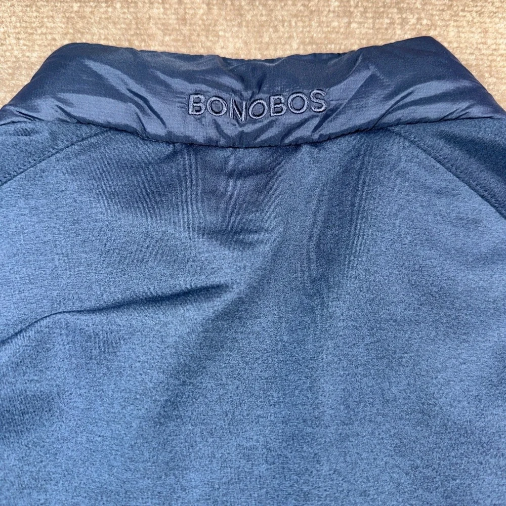 Bonobos Golf Mens Large Primaloft Hybrid Quilted Full Zip Jacket Navy Blue